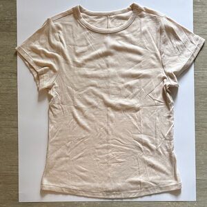 Nuuds Women's Slinky Rib Tee in Bone